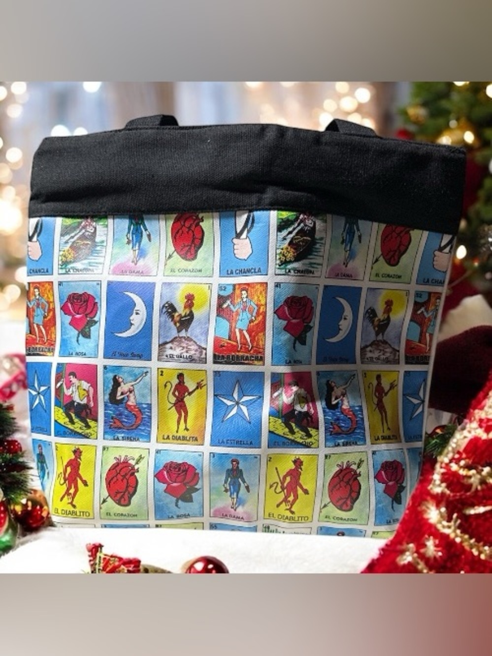 Colorful Loteria Tote Bag